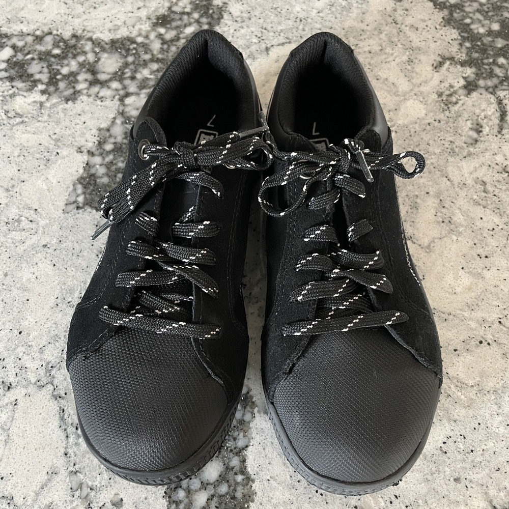 Brahma Women's Black Leather Safety Sneaker Size 7 Steel Toe Lace Up Utility